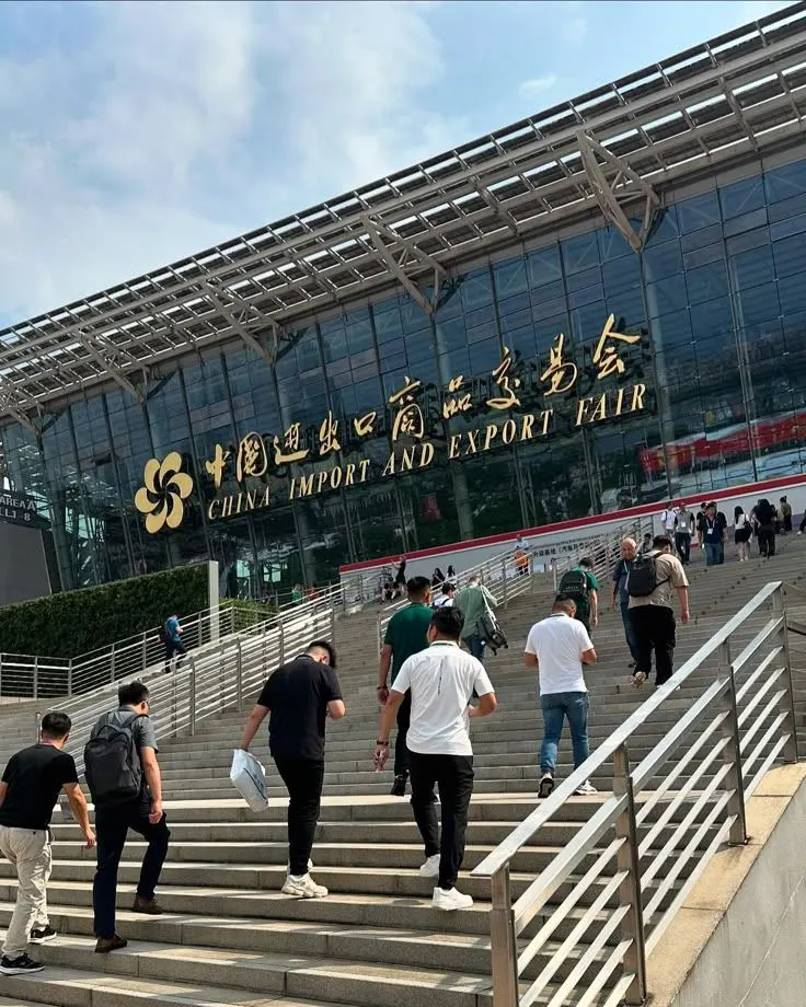 Visitors entering the China Import and Export Fair